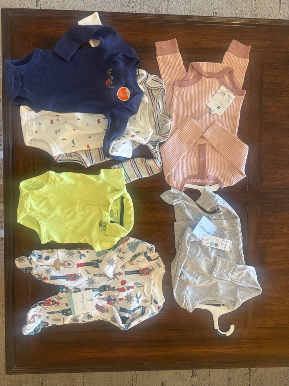 Mixed Baby Bodysuit & Footie Set -  Size NB & 3 M
